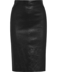 Jupe crayon en cuir noire Givenchy