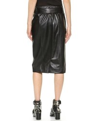 Jupe crayon en cuir noire Jason Wu