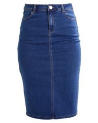Jupe crayon en denim bleu marine Dorothy Perkins