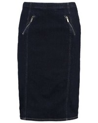 Jupe crayon en denim bleu marine Ralph Lauren