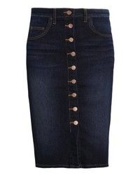 Jupe crayon en denim bleu marine Vila