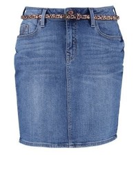 Jupe crayon en denim bleue Esprit