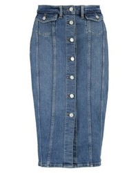 Jupe crayon en denim bleue Gap
