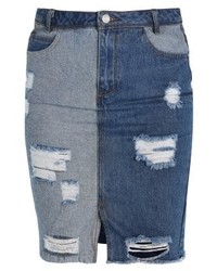 Jupe crayon en denim bleue Missguided