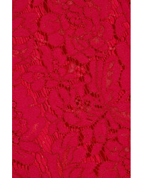 Jupe crayon en dentelle rouge Diane von Furstenberg