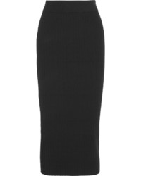 Jupe crayon en tricot noire DKNY