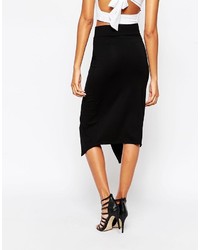 Jupe crayon fendue noire Asos