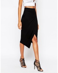 Jupe crayon fendue noire Asos