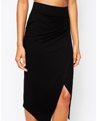 Jupe crayon fendue noire Asos