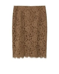 Jupe crayon marron Mango