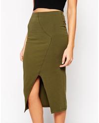 Jupe crayon olive Asos