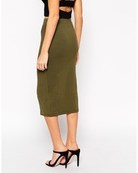 Jupe crayon olive Asos