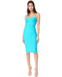Jupe crayon turquoise Herve Leger