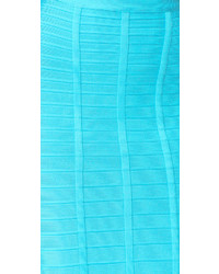 Jupe crayon turquoise Herve Leger