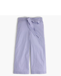 Jupe-culotte à rayures horizontales bleu clair