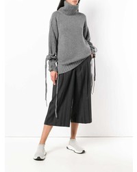 Jupe-culotte à rayures verticales noire McQ Alexander McQueen