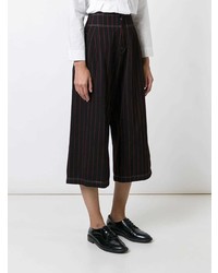 Jupe-culotte à rayures verticales noire Y's By Yohji Yamamoto Vintage