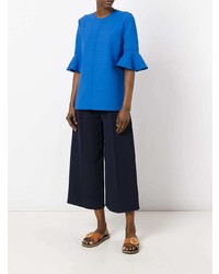 Jupe-culotte bleu marine Victoria Victoria Beckham