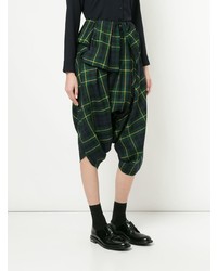 Jupe-culotte écossaise vert foncé Comme Des Garçons Vintage