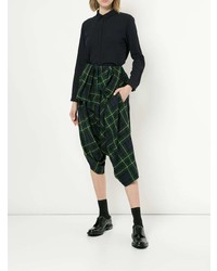 Jupe-culotte écossaise vert foncé Comme Des Garçons Vintage