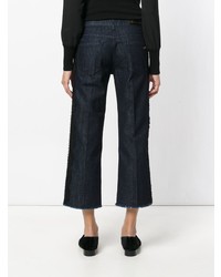 Jupe-culotte en denim bleu marine Blumarine