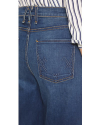 Jupe-culotte en denim bleu marine