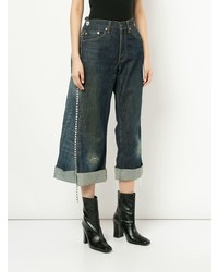 Jupe-culotte en denim bleu marine Tiger In The Rain