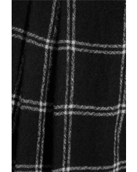 Jupe-culotte en laine à carreaux noire Tibi