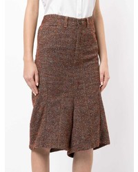 Jupe-culotte en laine marron Junya Watanabe Comme Des Garçons Vintage