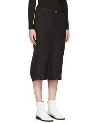Jupe-culotte en laine noire Junya Watanabe