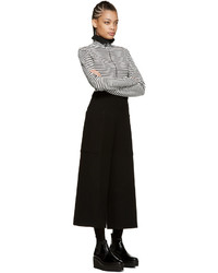 Jupe-culotte en laine noire MSGM