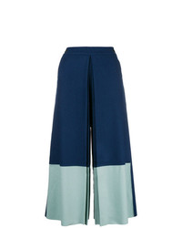 Jupe-culotte en laine plissée bleu marine Bodice Studio