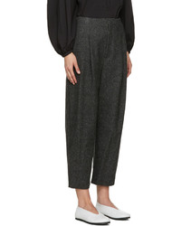 Jupe-culotte en laine plissée gris foncé Enfold