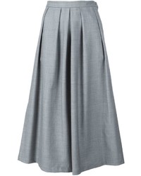 Jupe-culotte en laine plissée grise Rachel Comey