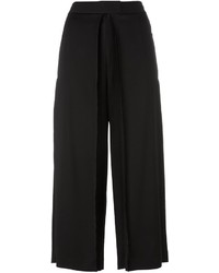 Jupe-culotte en laine plissée noire DKNY