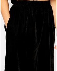 Jupe-culotte noire Reclaimed Vintage