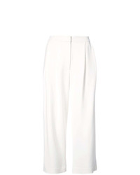 Jupe-culotte plissée blanche Adam Lippes