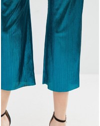 Jupe-culotte plissée bleu canard Asos