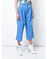 Jupe-culotte plissée bleu clair Adam Lippes