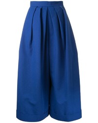Jupe-culotte plissée bleue DELPOZO