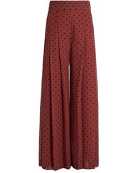 Jupe-culotte plissée bordeaux