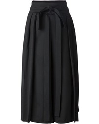 Jupe-culotte plissée noire