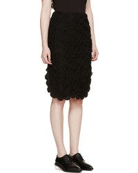 Jupe de tulle brodée noire Simone Rocha