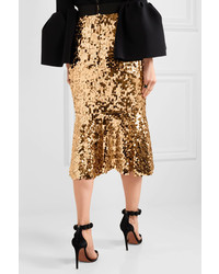 Jupe de tulle dorée Dolce & Gabbana
