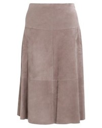 Jupe en cuir grise Escada