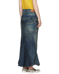 Jupe en denim bleu marine Junya Watanabe