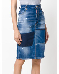 Jupe en denim bleue Dsquared2