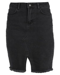 Jupe en denim noire Even&Odd