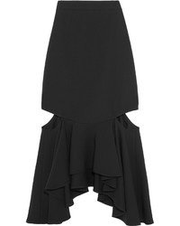 Jupe en laine découpée noire Givenchy