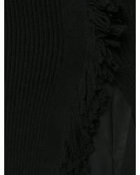 Jupe en laine en tricot noire Sacai